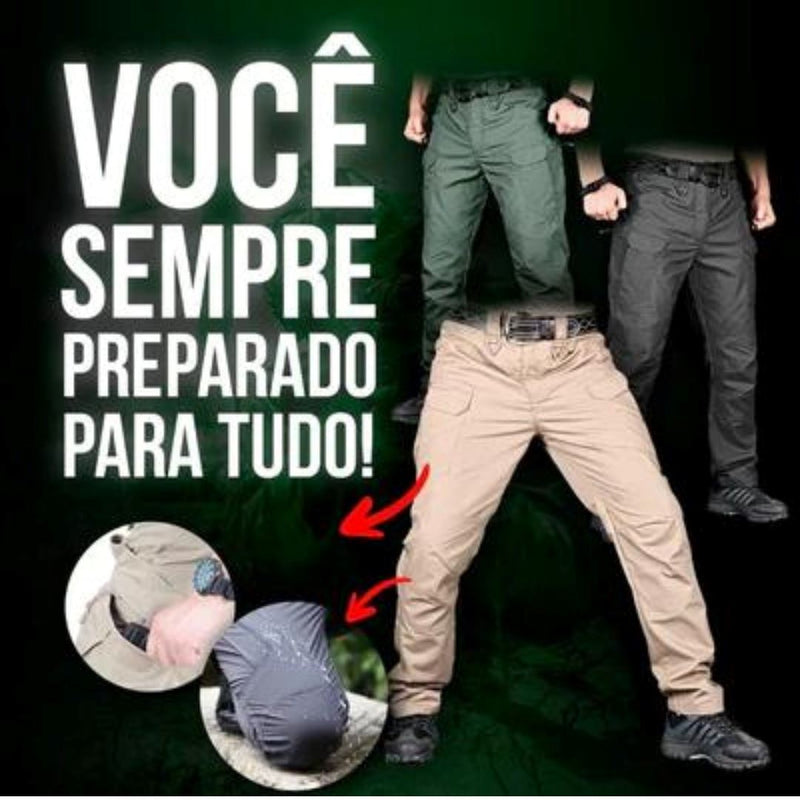 Calça Militar Tática Resistente e Impermeável + Cinto de Brinde